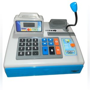 Dr. STEM Toys Talking Toy Cash Register Grey 3 Languages English Spanish French